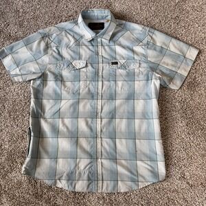 Howler Brothers short-sleeve shirt in Gray Plaid Mens SZ S Fishing